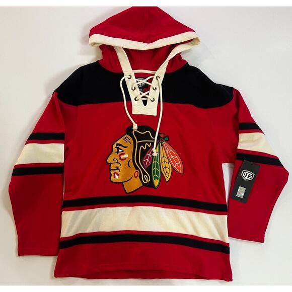Chicago Blackhawks Superior Lace Hoodie. By OTS Size S NWT🛒